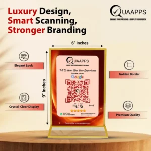 Google Review QR Code NFC Stand | 9 x 6 inch